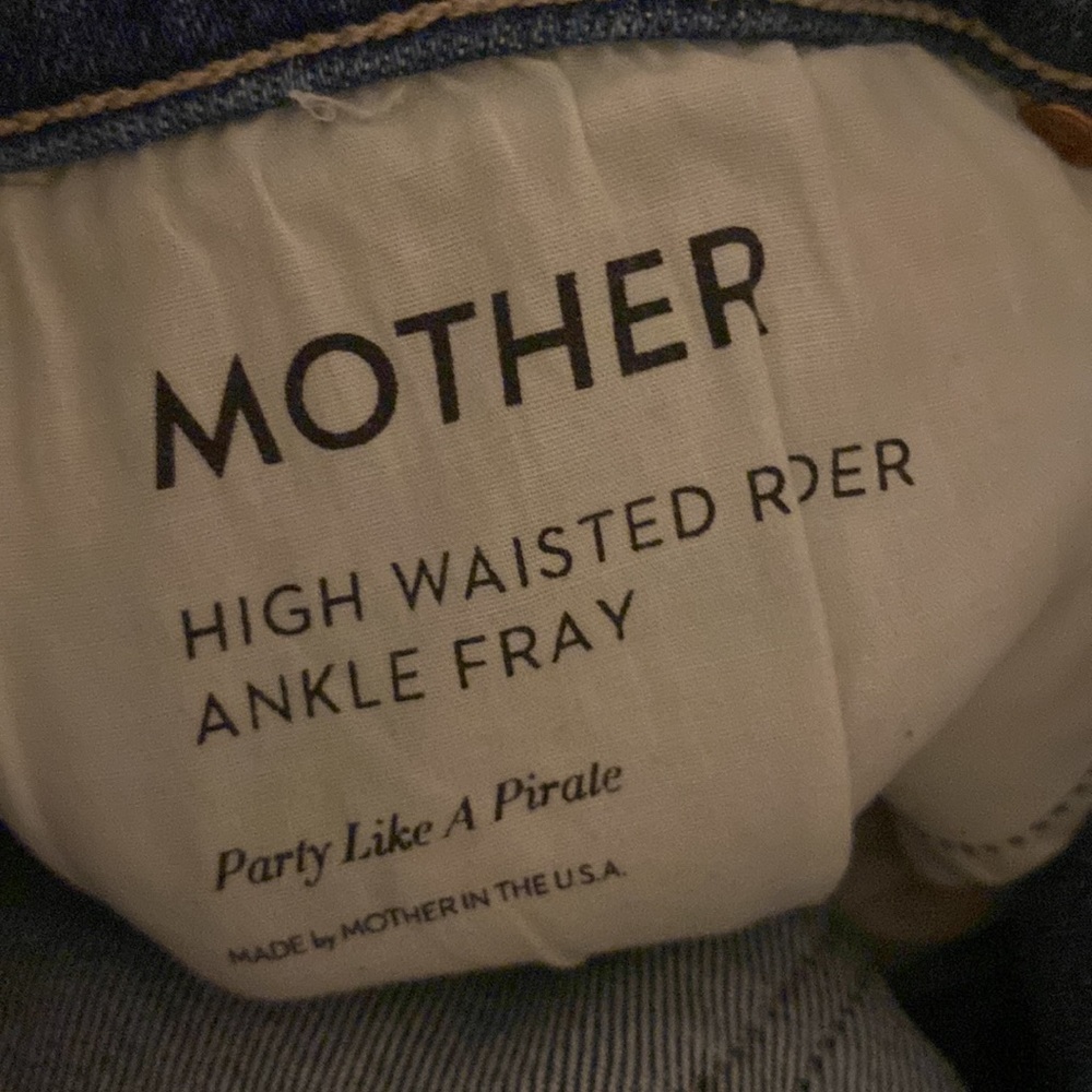 MOTHER HW Rider Ankle Fray Jeans in Party Like a Pirate - Picture 9 of 10